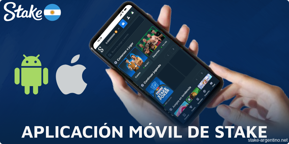 Aplicación móvil Stake para Android e iOS disponible en Argentina