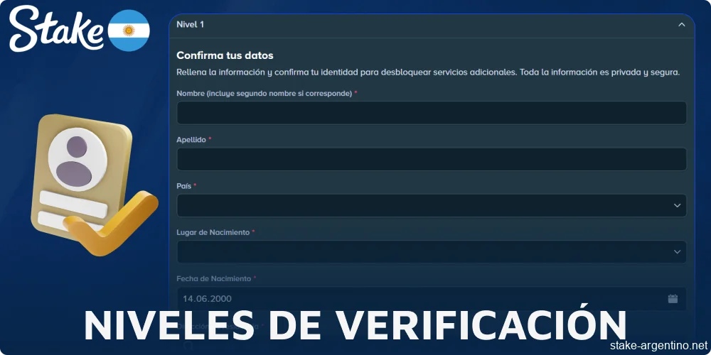 Niveles de verificación del perfil de participación para jugadores de Argentina